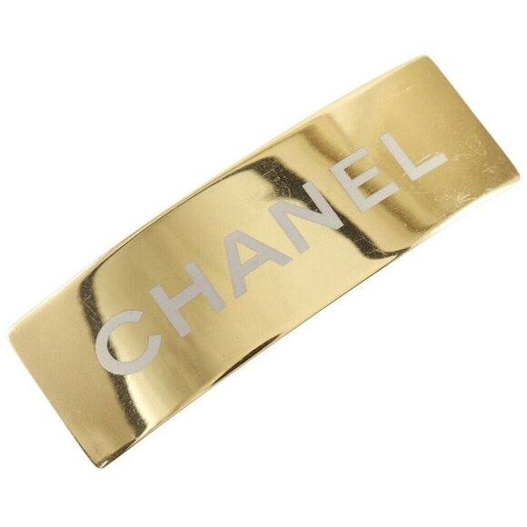 CHANEL logo Valletta Plated Gold Women - Picture 13 of 13